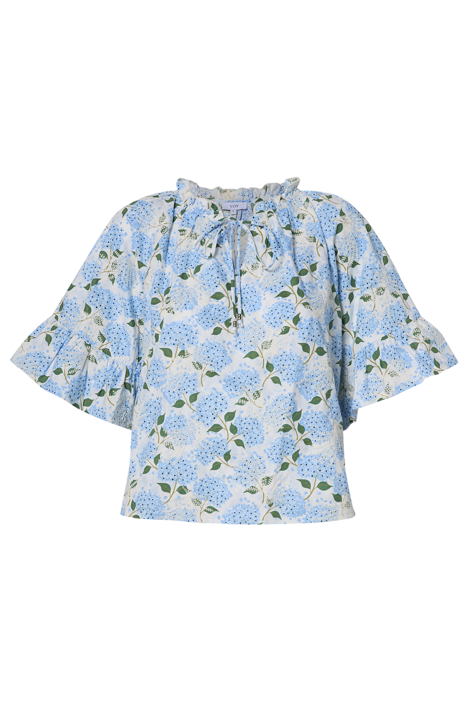 Floral Print Embroidered Top