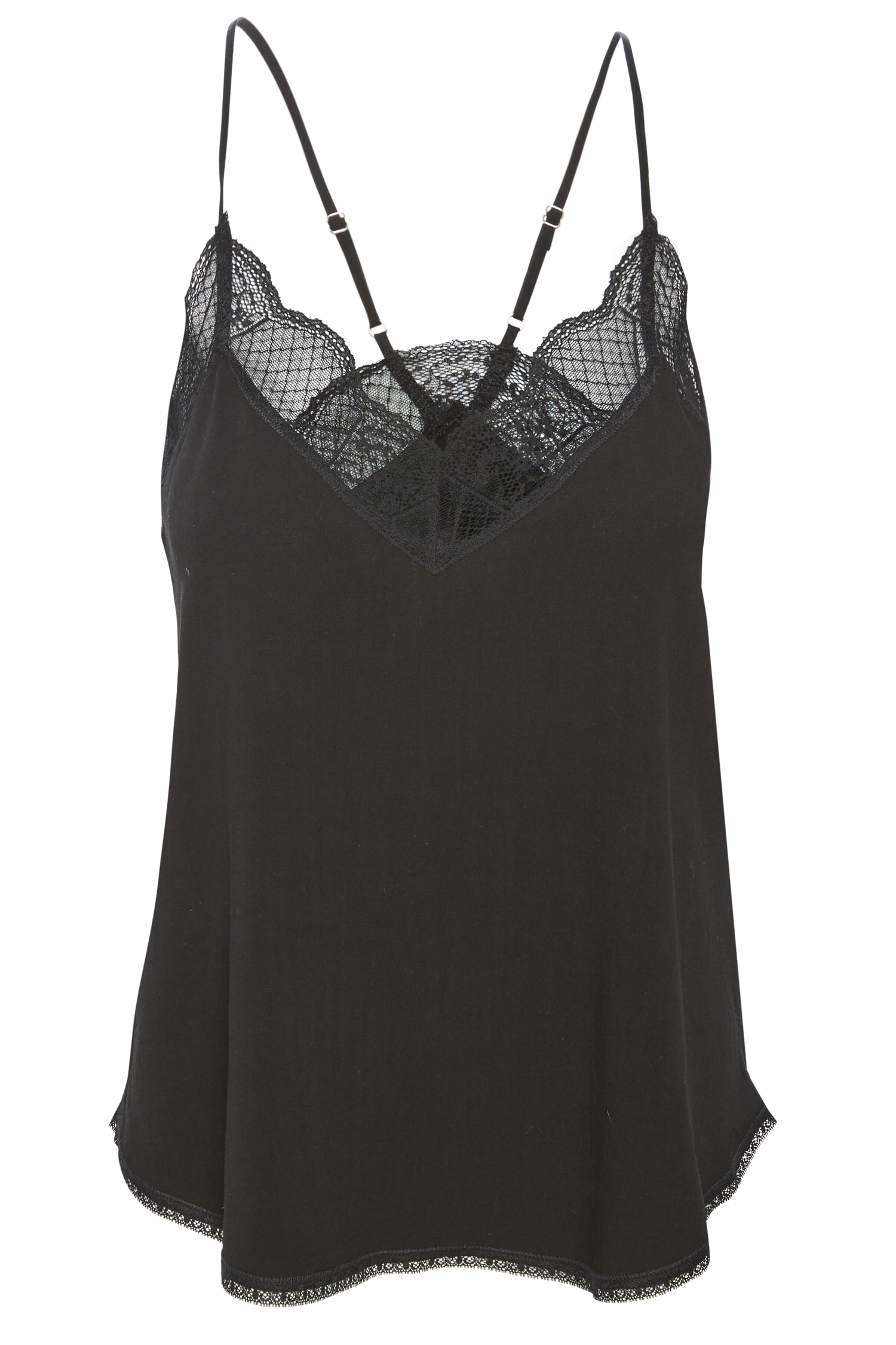 Spaghetti Strap Lace Trim Cami