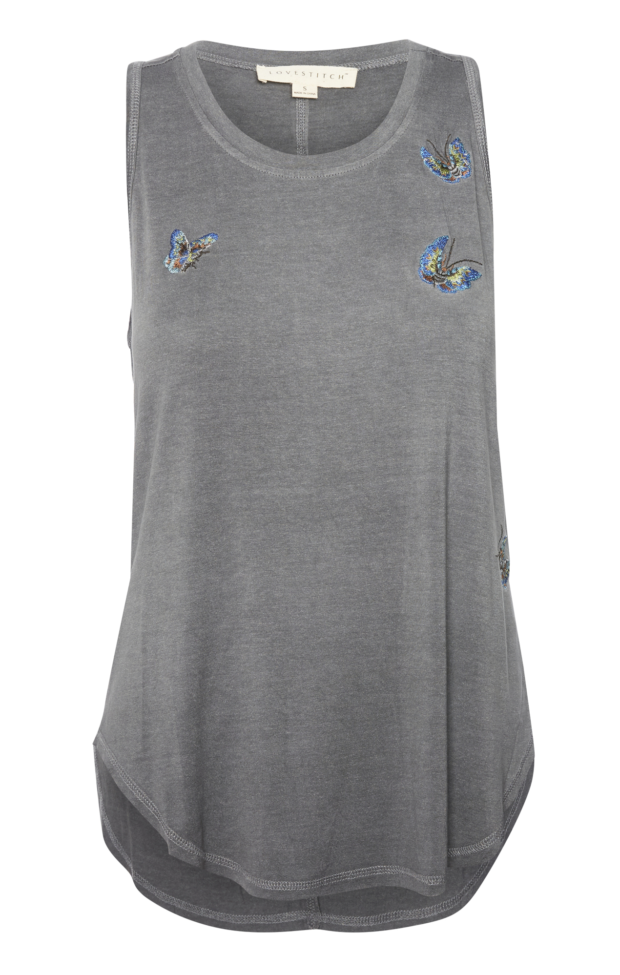 Embroidered Racer Back Tank