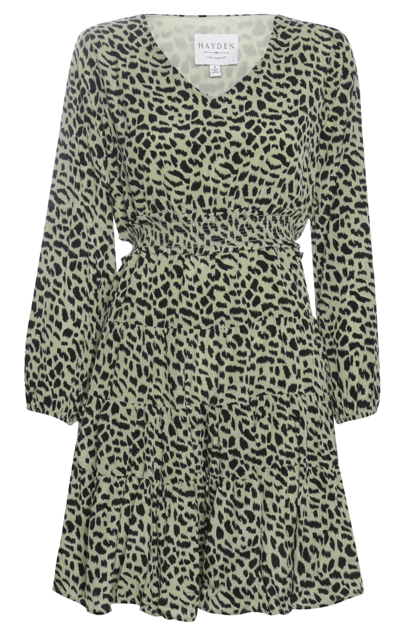 Long Sleeve Cheetah Print Dress