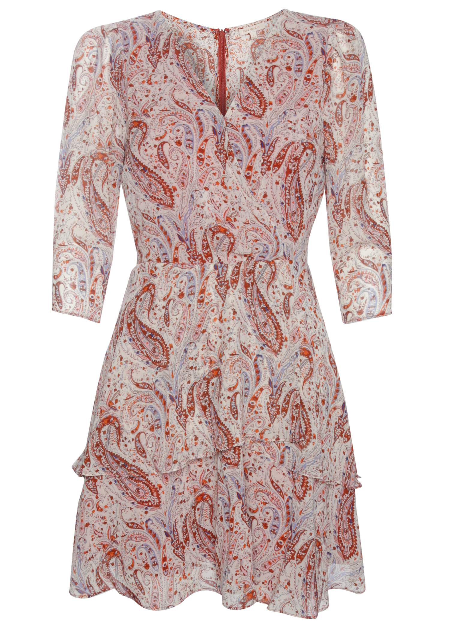 Skies are Blue Paisley Ruffled Dress