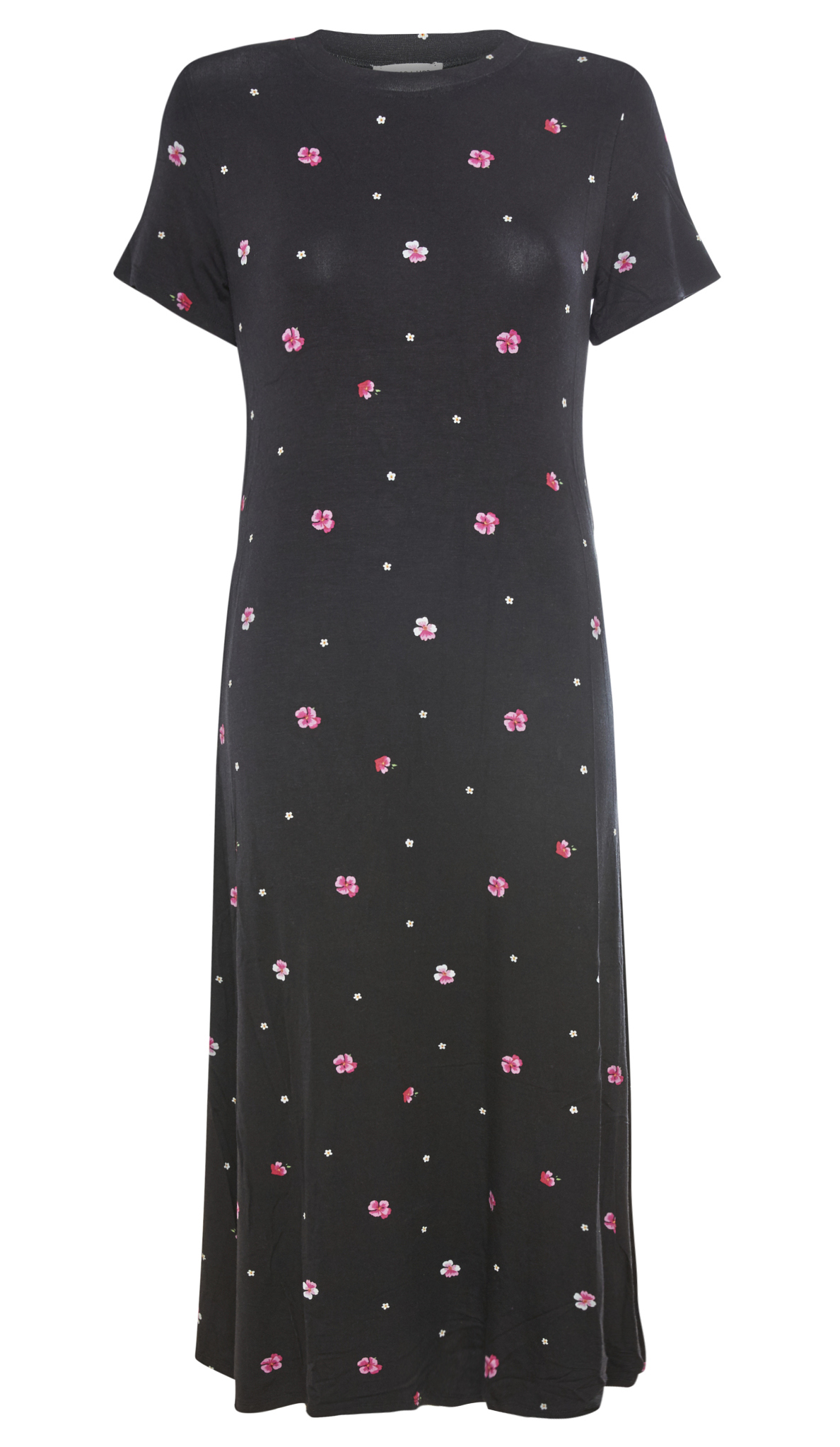 Short Sleeve Floral Midi Dress