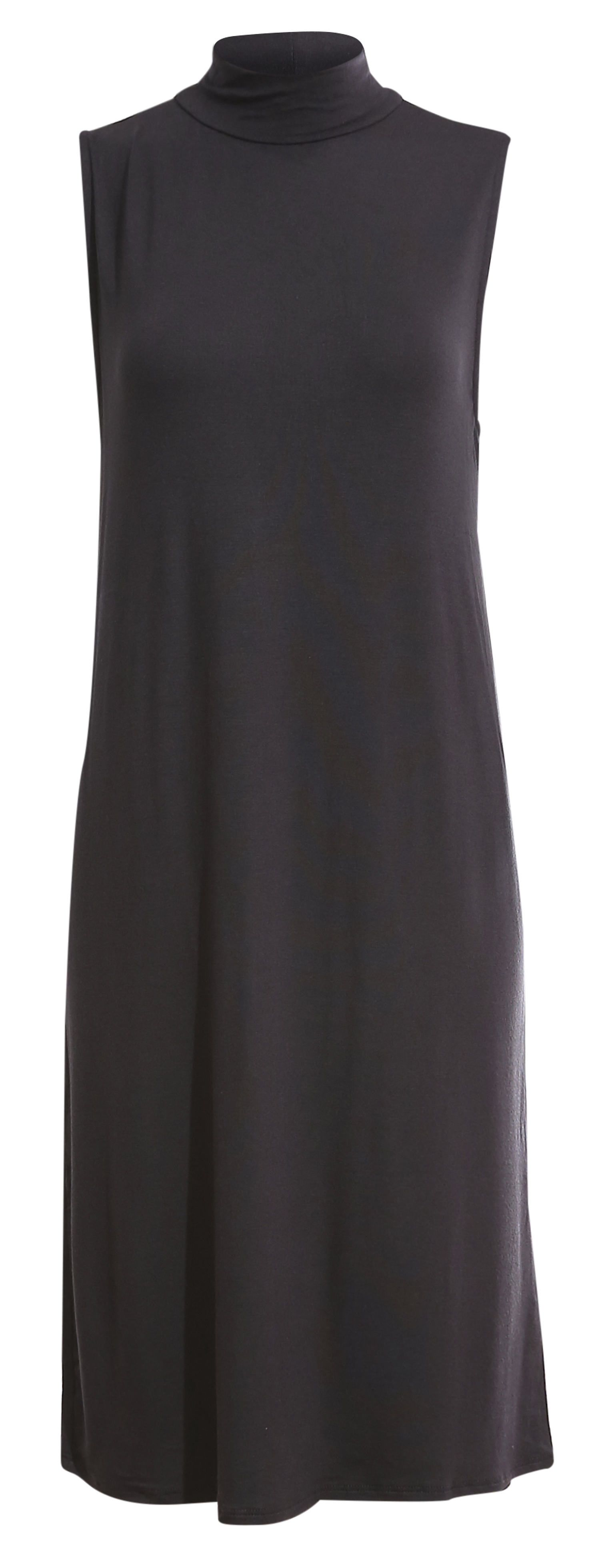 Bamboo Sleeveless Mock Neck Mini Dress