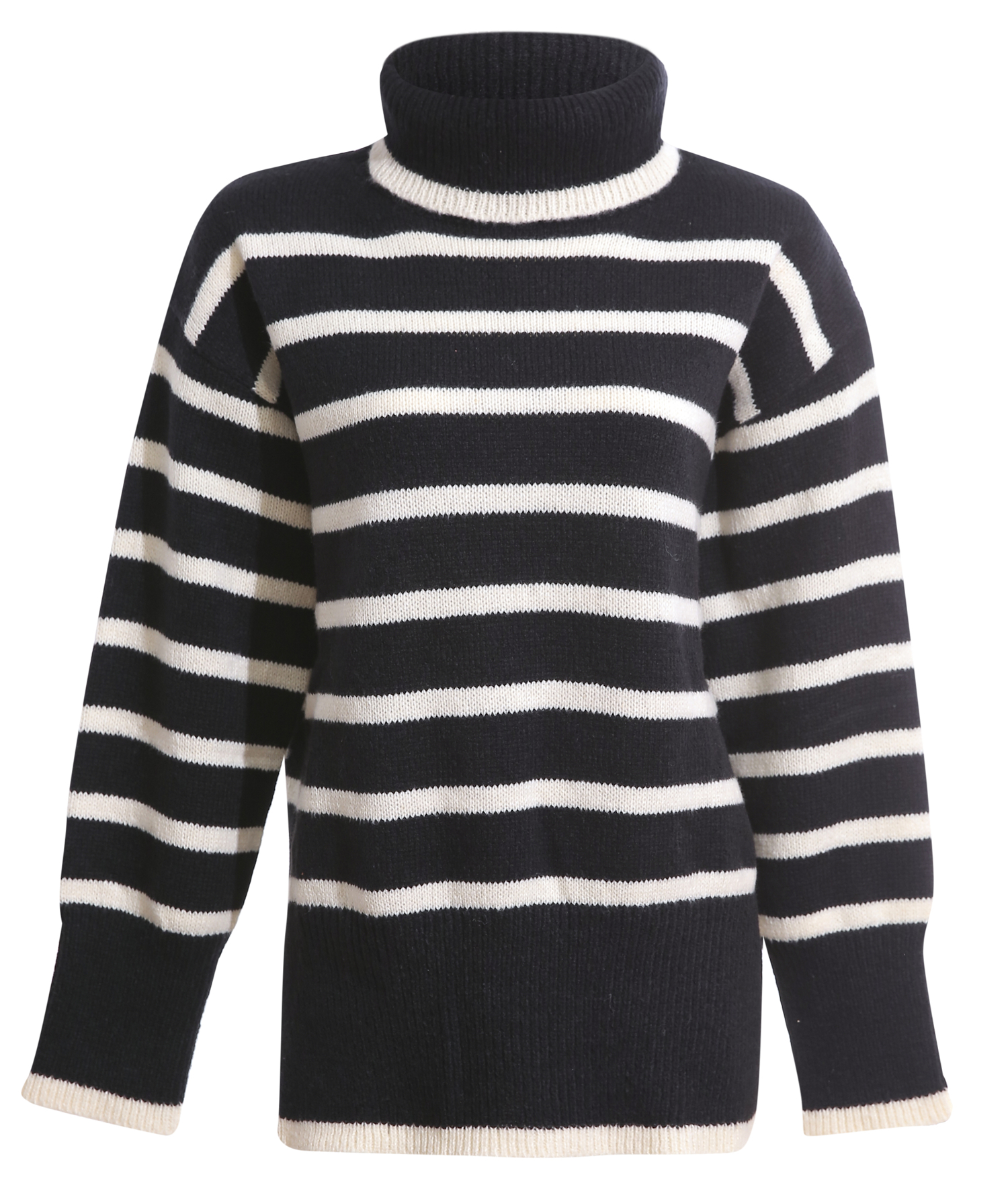 Turtle Neck Stripe Sweater