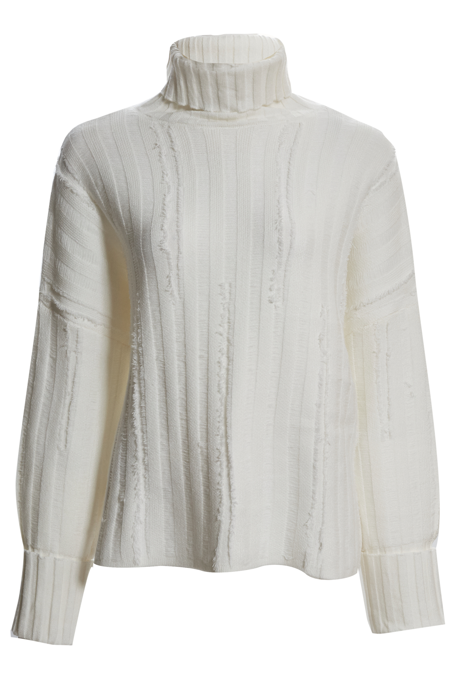 Cuffed Sleeves Turtleneck Sweater