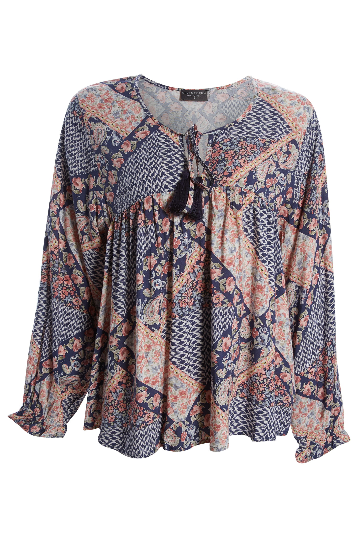 Printed Split Neck Blouse