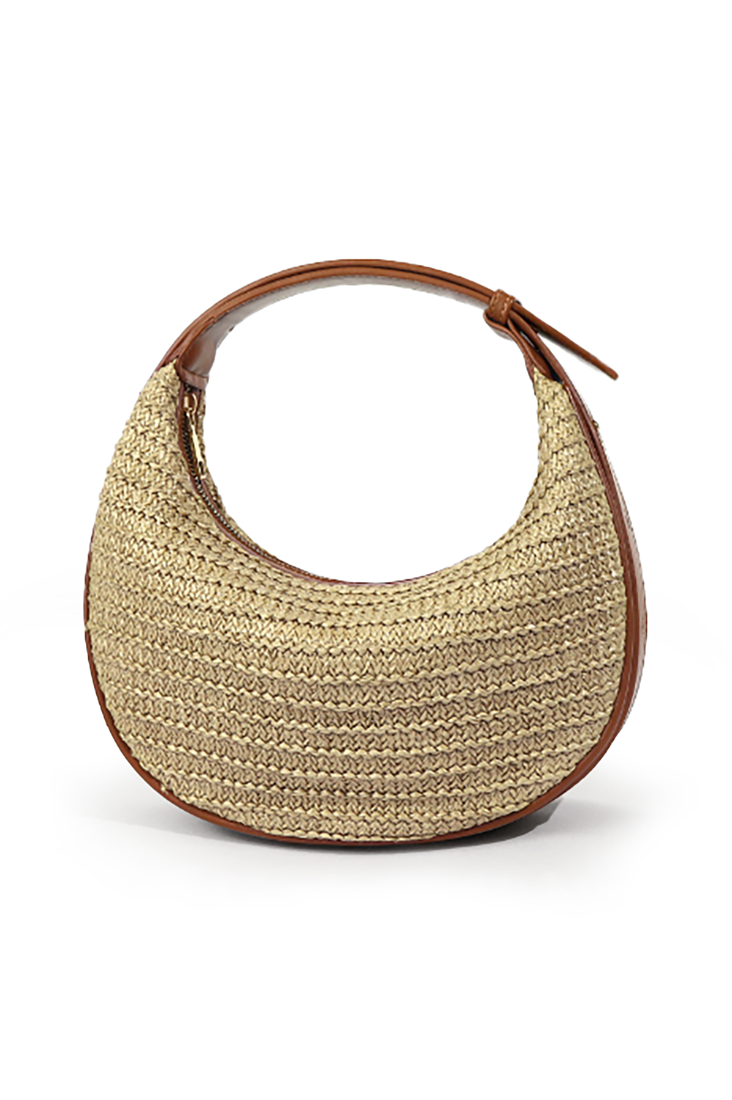 Woven Mini Crescent Bag