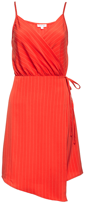 Milly Sleeveless Asymmetrical Wrap Dress