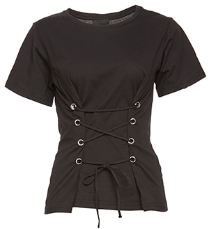 Lace-Up Corset Tee