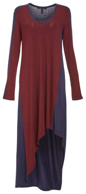 BCBG Color-Blocked Asymmetrical Dress