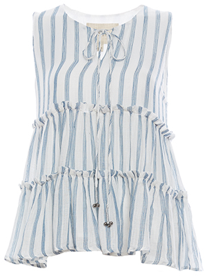 Moon River Tiered Stripe Top