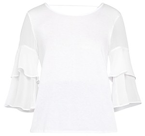 BCBGeneration Tiered Ruffle Sleeves Top
