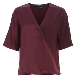 French Connection Surplice Short Sleeve Top