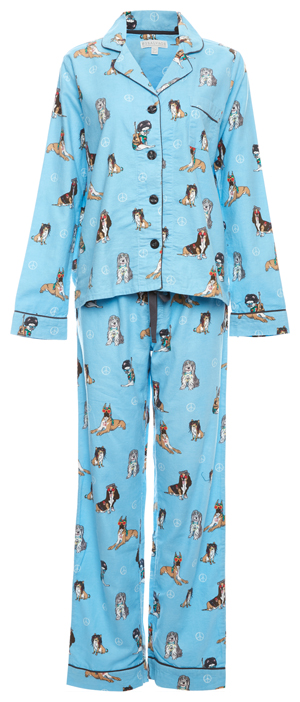 PJ Salvage Dog Flannel Pajama Set