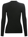 Mock Neck Ribbed Long Sleeve Top