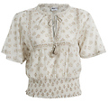 Smocked Waist Printed Top