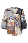 Patchwork Print Blouse