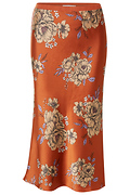 Floral Midi Slip Skirt