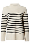 Mock Neck Striped Sweater