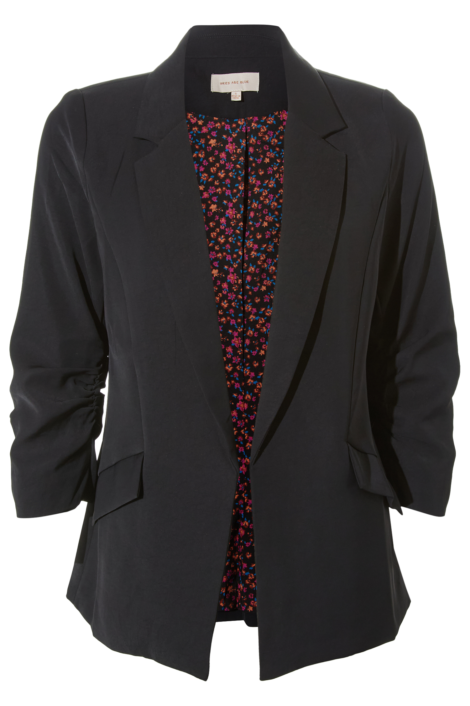 Shirred Sleeve Blazer