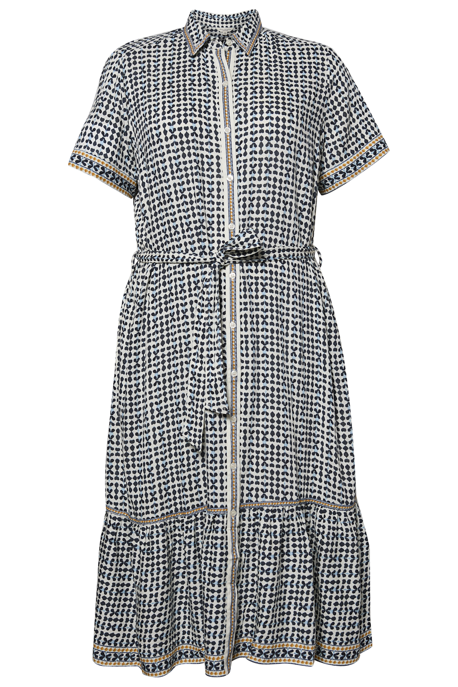 Short Sleeve Belted Maxi Dress