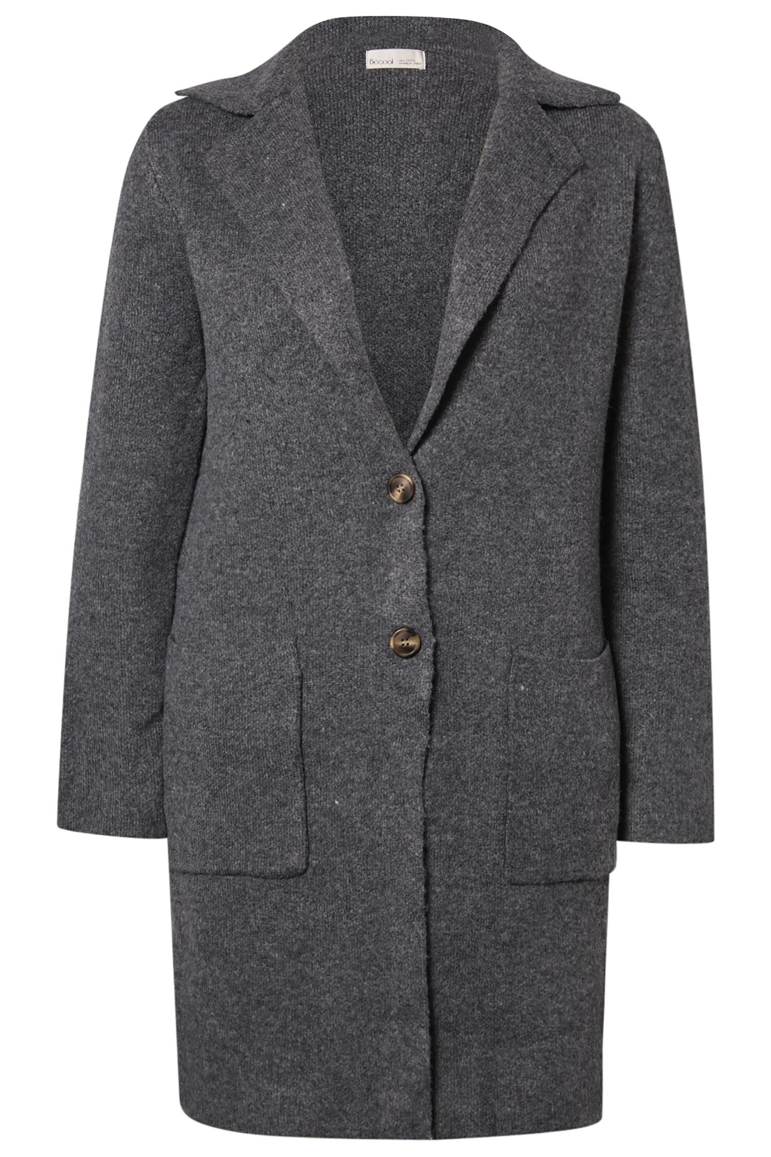 Buttoned Long Coatigan