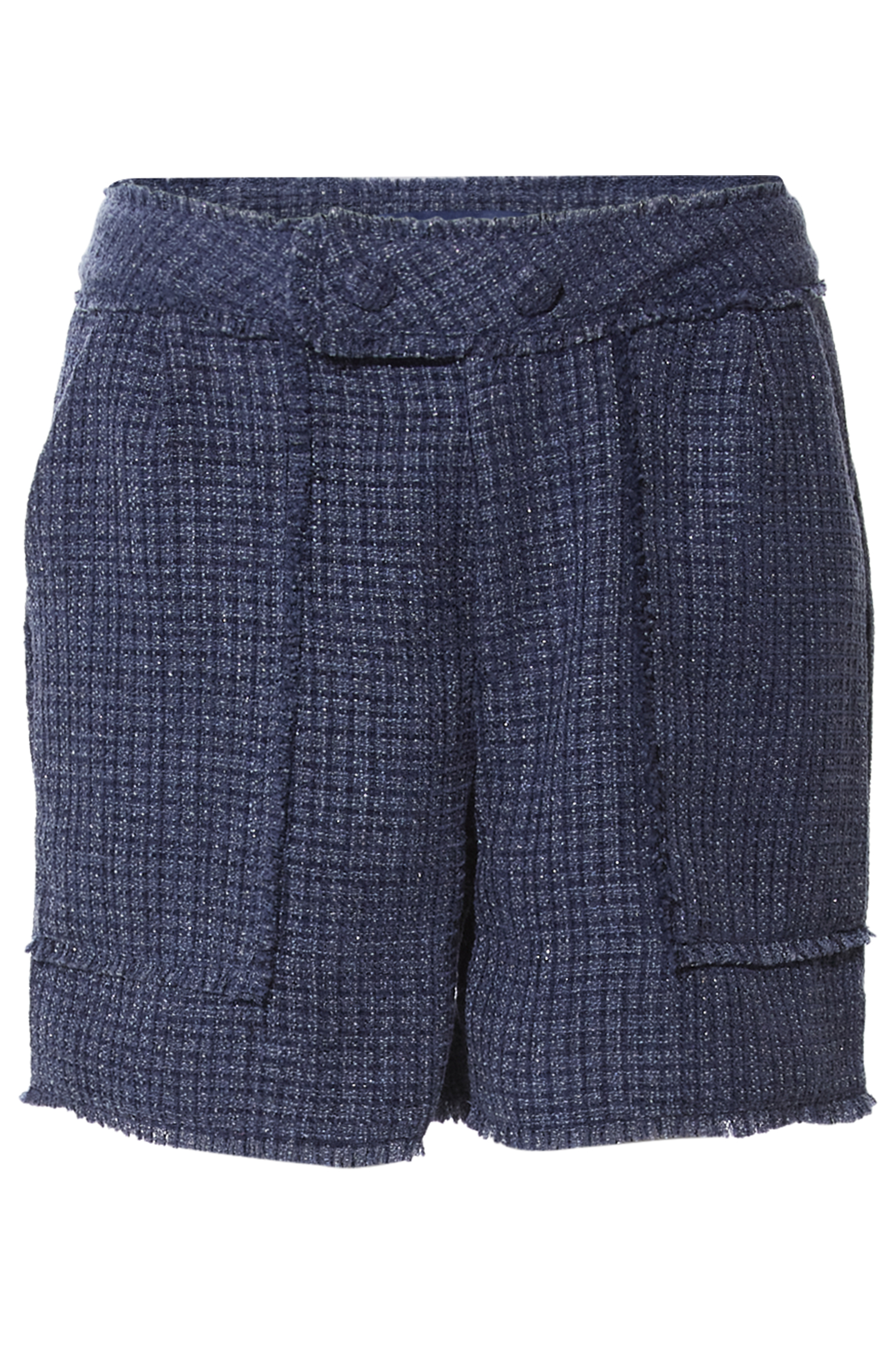 Democracy Tweed Fray Hem Shorts