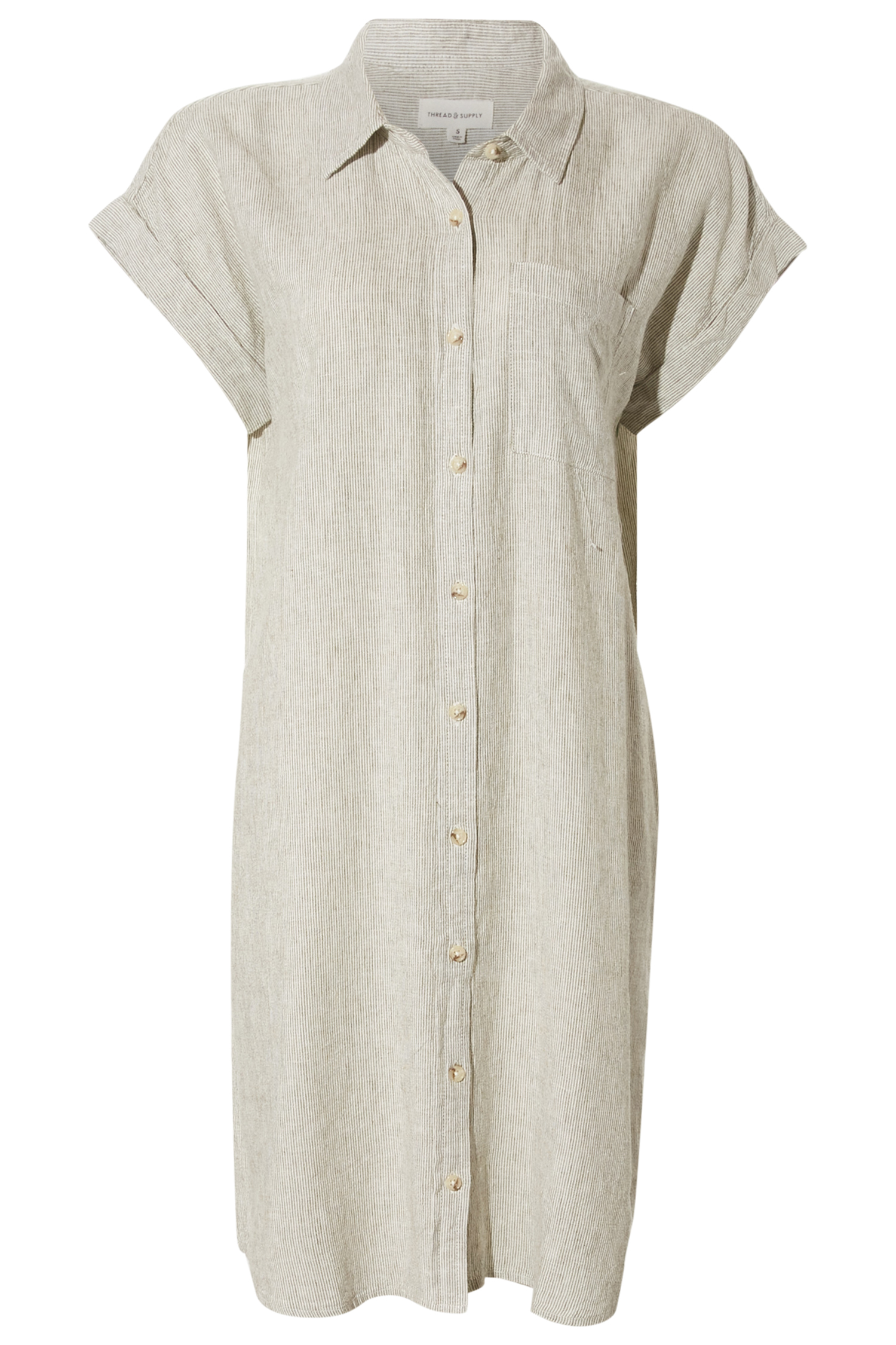 Thread & Supply Button Up Shirt Dress