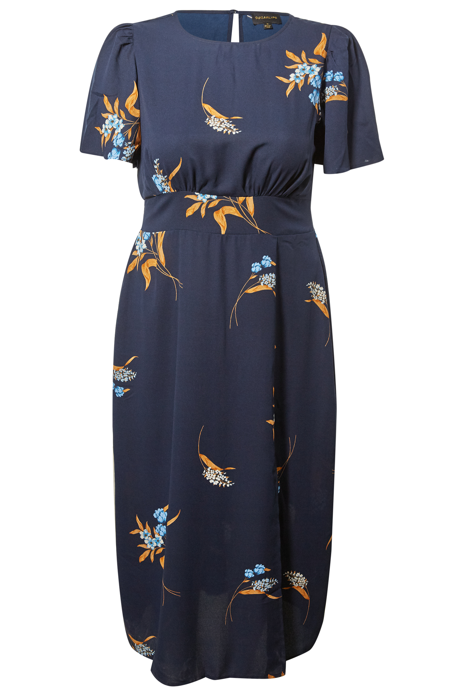 Printed Midi Dress with Slit