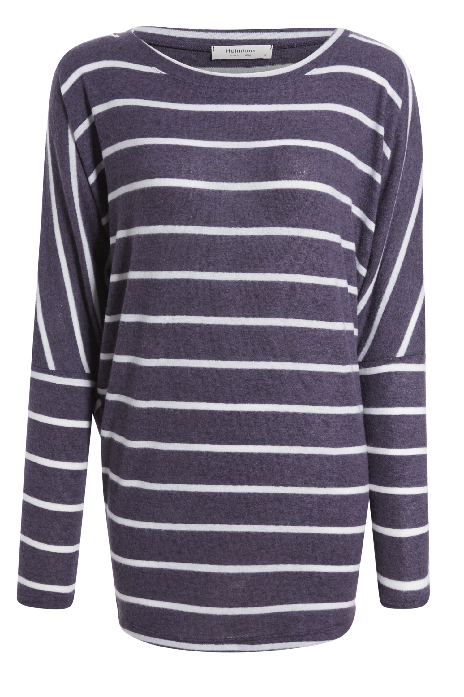 Striped Brushed Long Sleeve Top