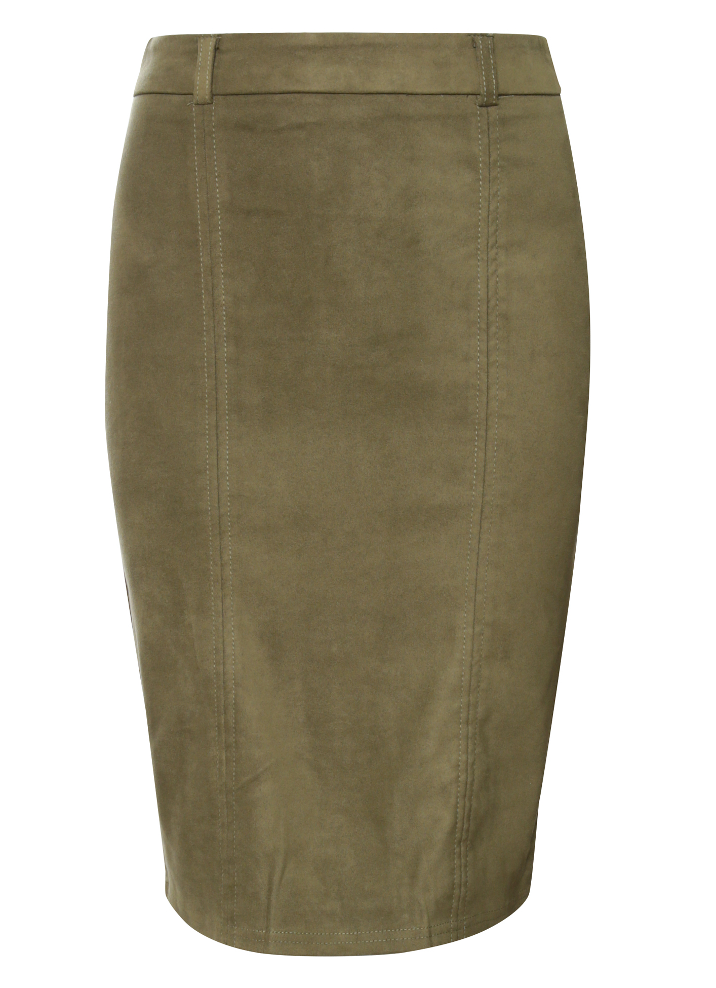 Suede Pencil Skirt