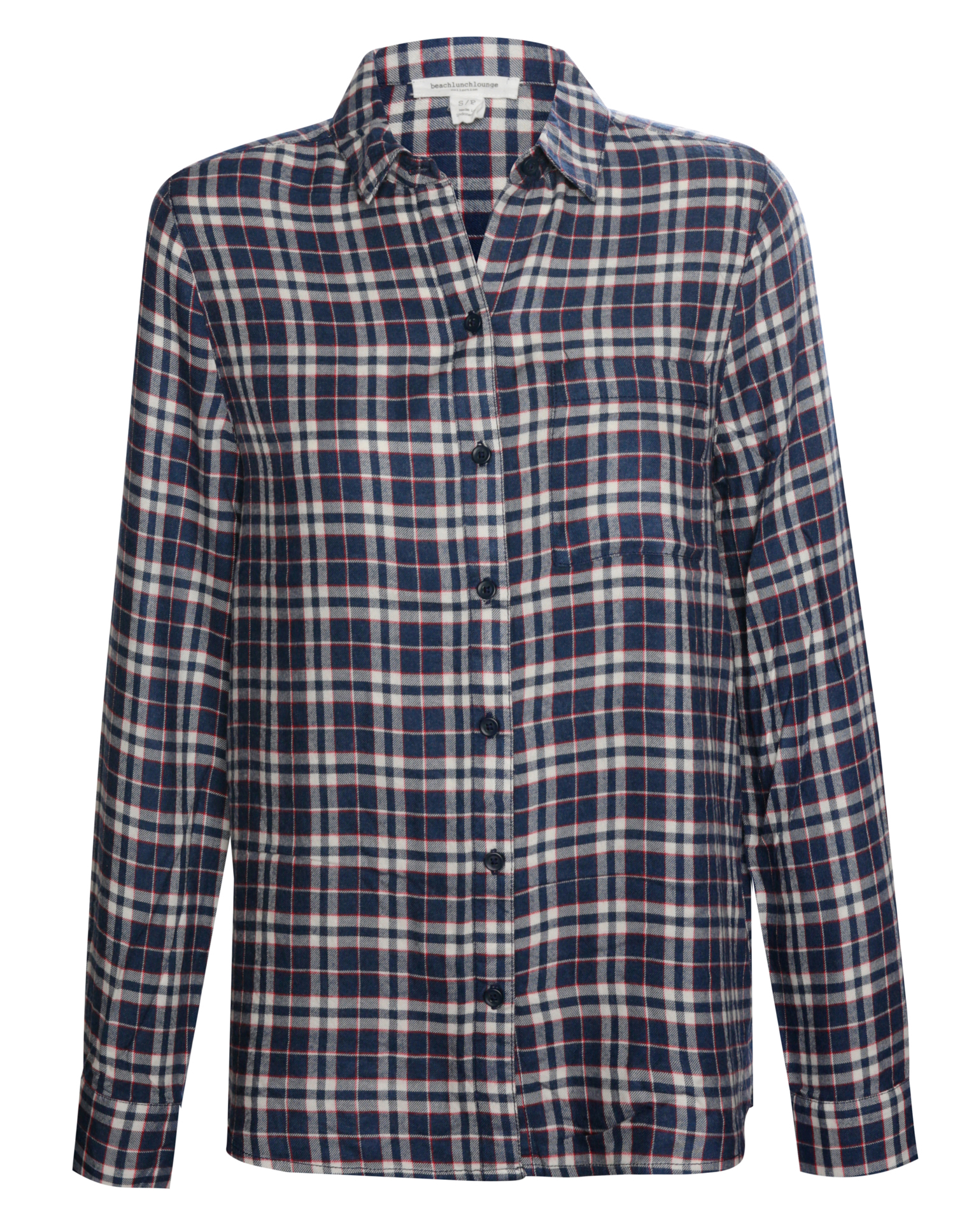 Beach Lunch Lounge Long Sleeve Plaid