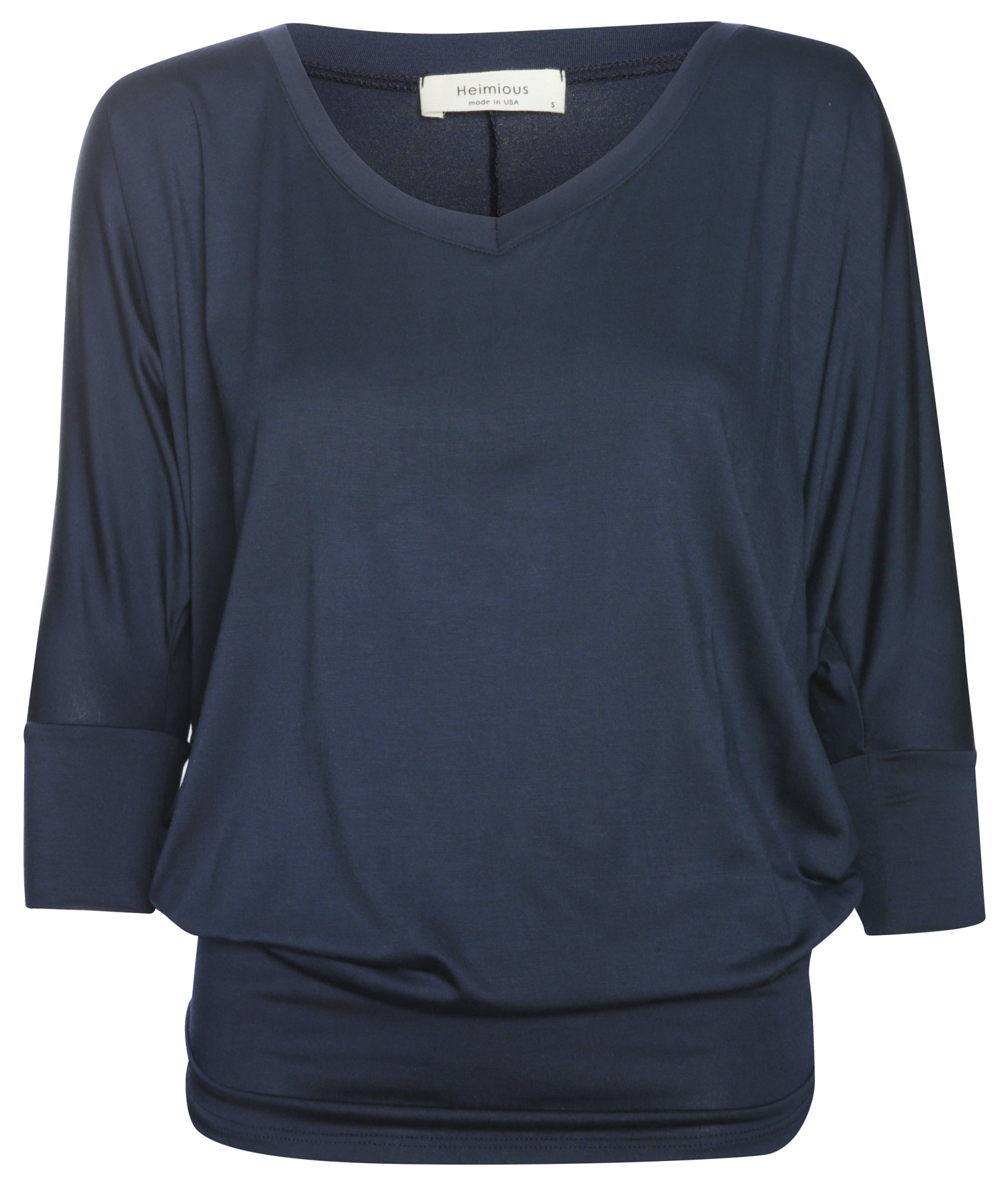V-Neck Three Quarter Dolman Modal Top