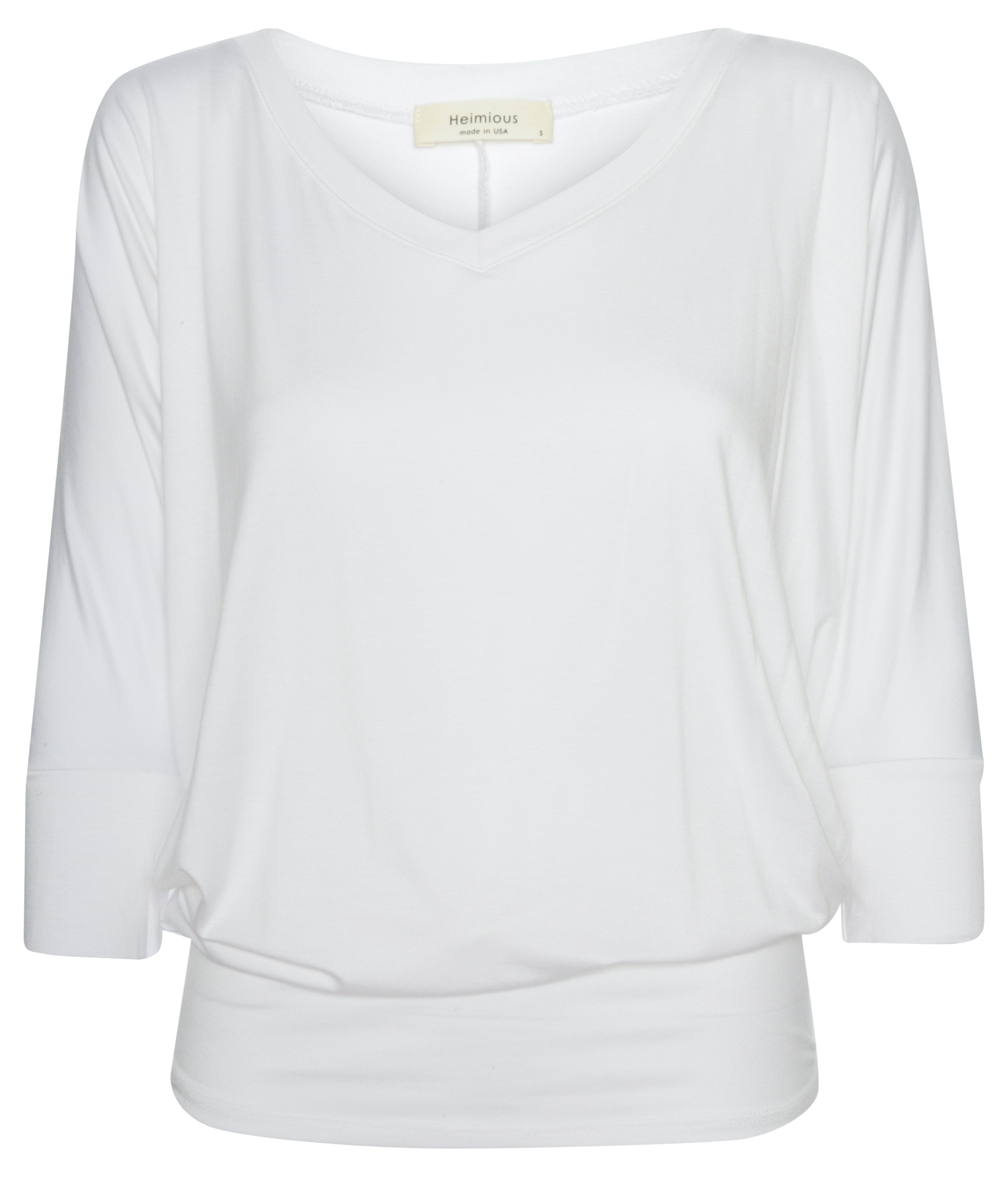 V-Neck Three Quarter Dolman Modal Top