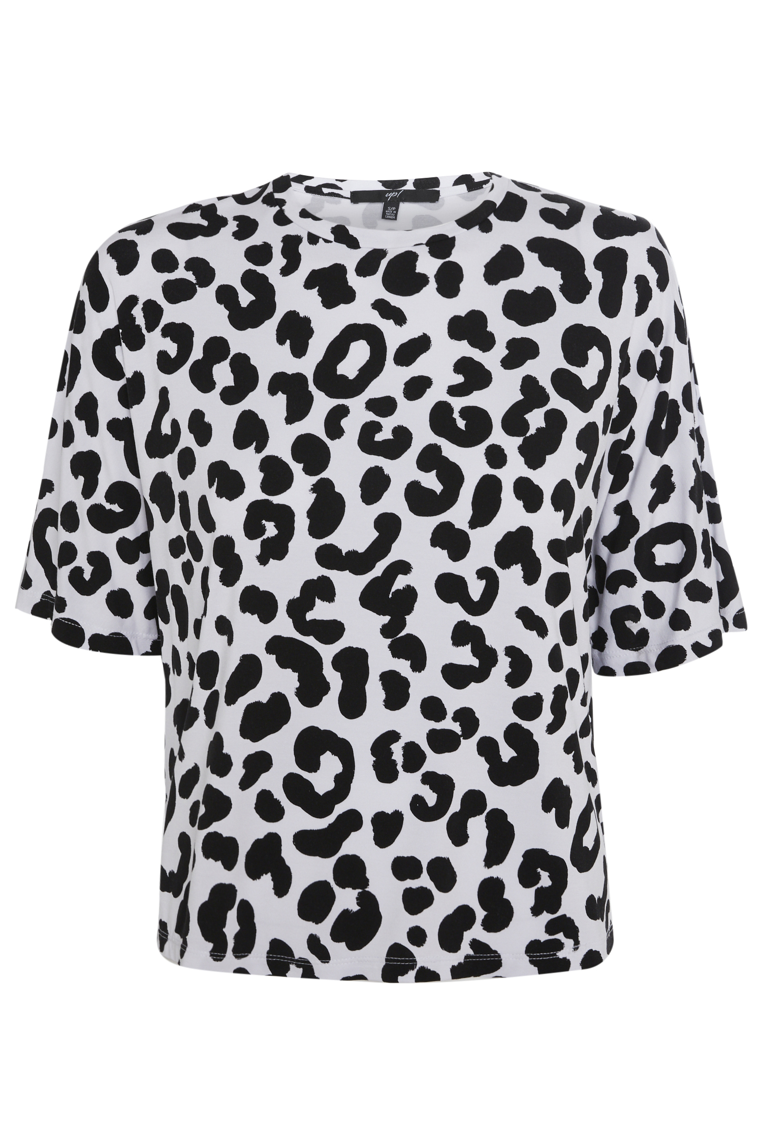 Leopard Dolman Short Sleeve Shirt