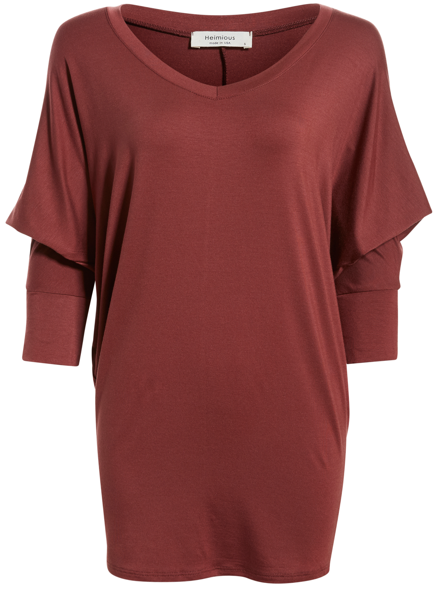 V-Neck Three Quarter Dolman Modal Top