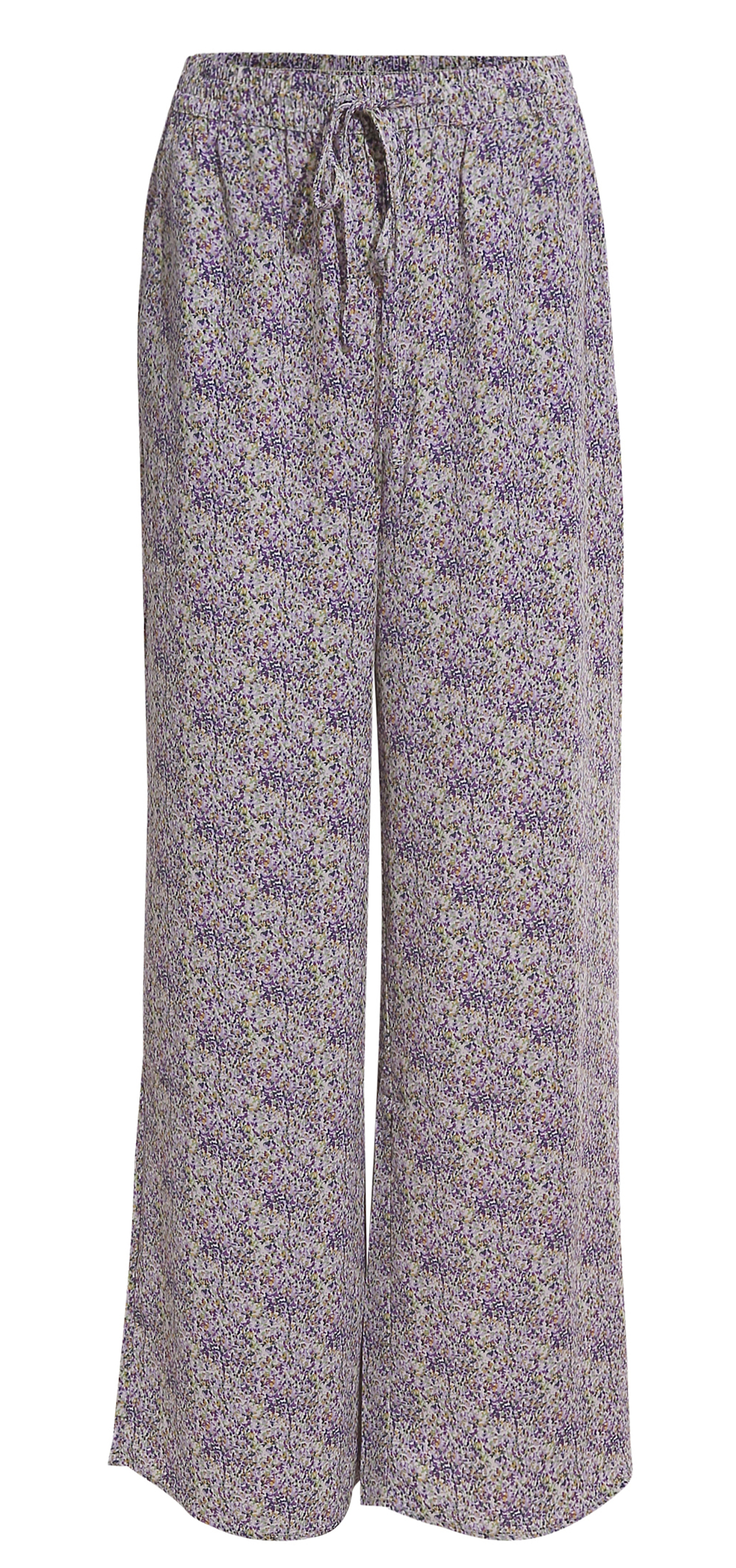 High Rise Floral Printed Wide Leg Pants