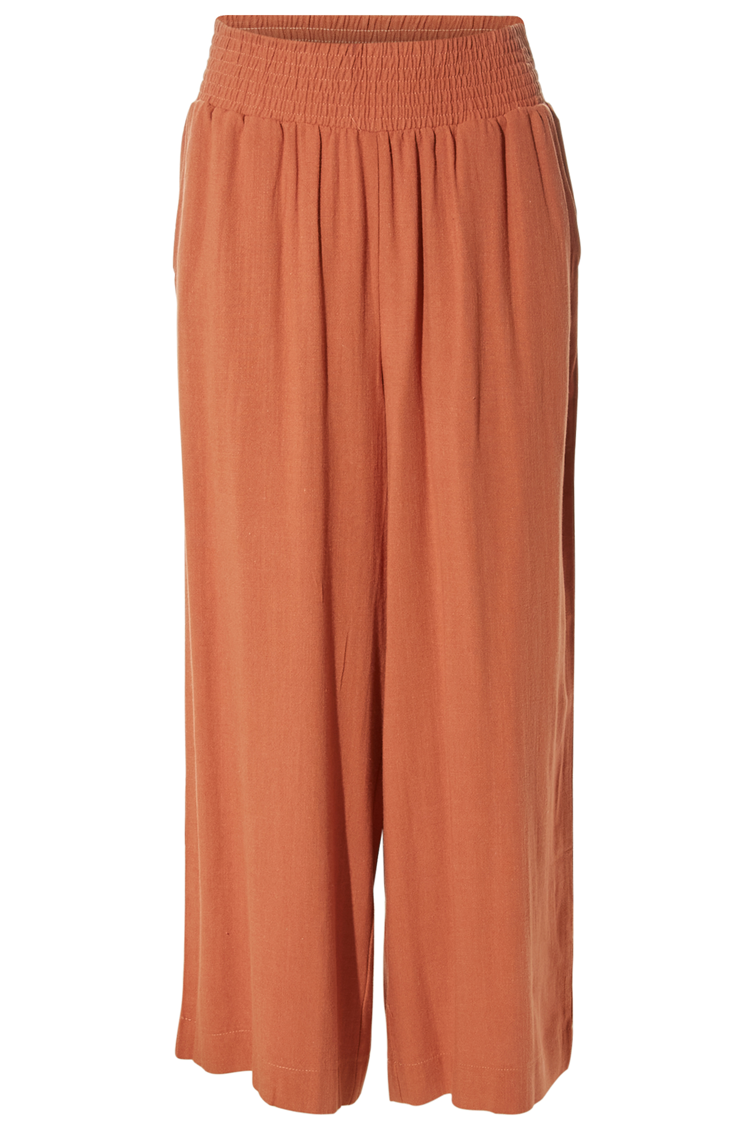 Smocked Waist Wide Leg Pants