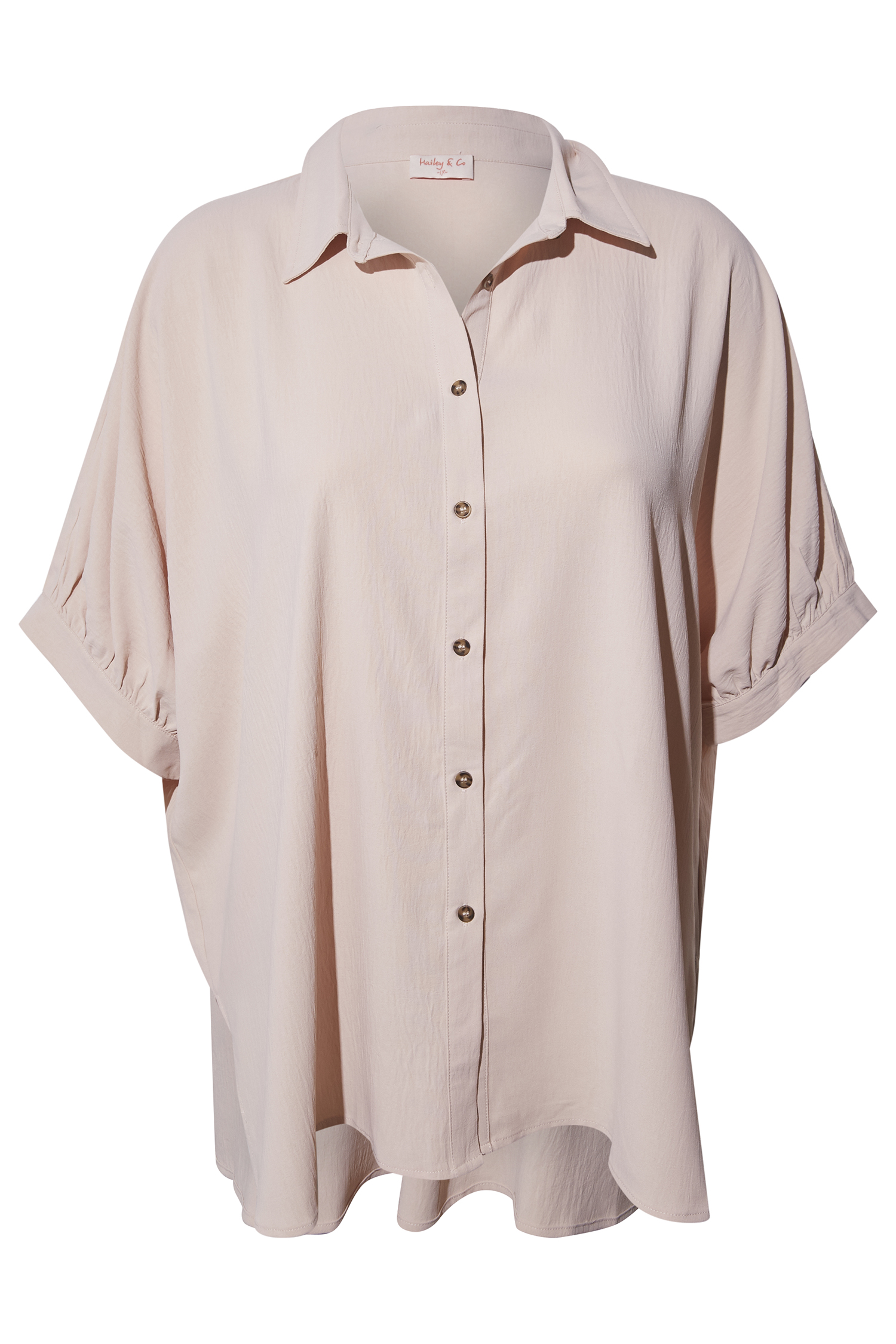 Dolman Sleeve Button Shirt
