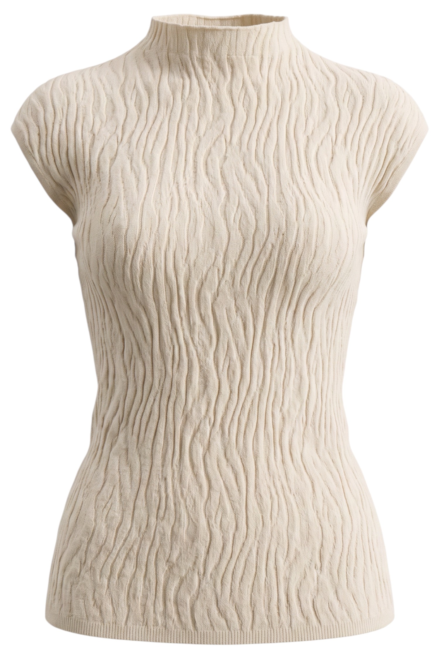 Petite Mock Neck Short Sleeve Top