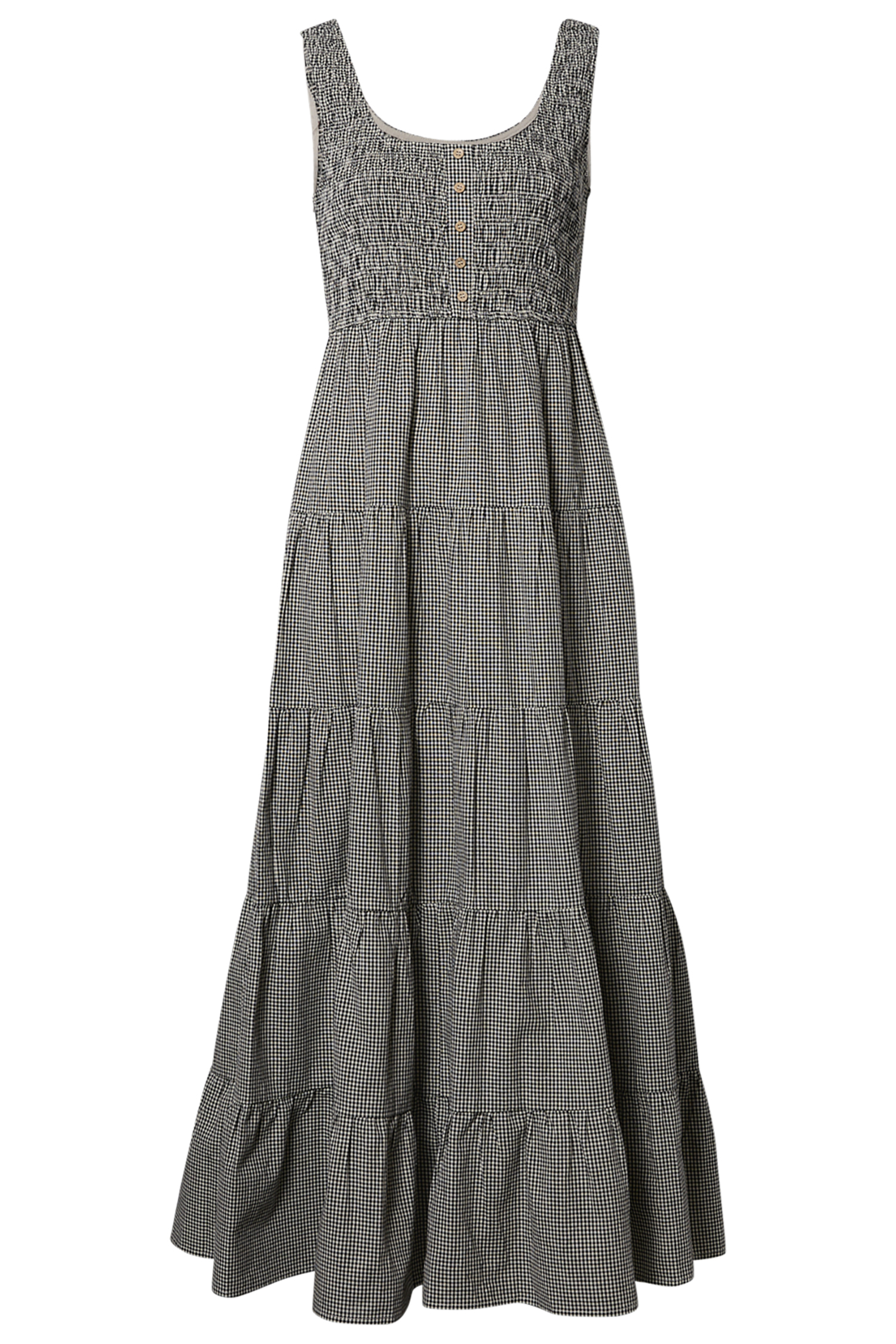 Gingham Printed Midi Dress