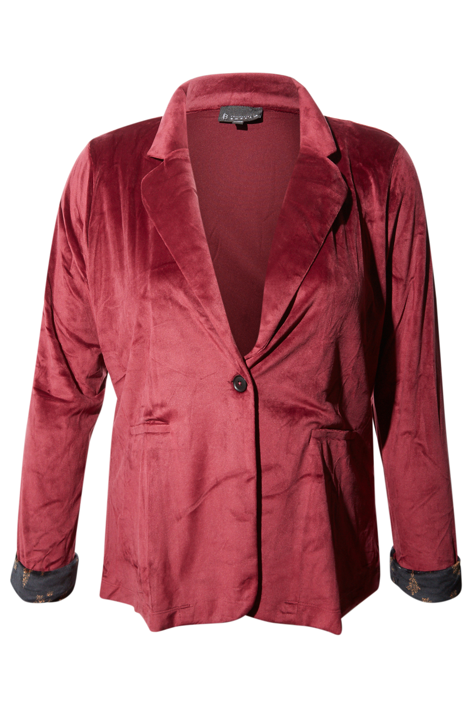 Roll Sleeve Knit Blazer