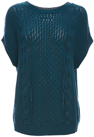 Crochet Short Sleeve Knit Top