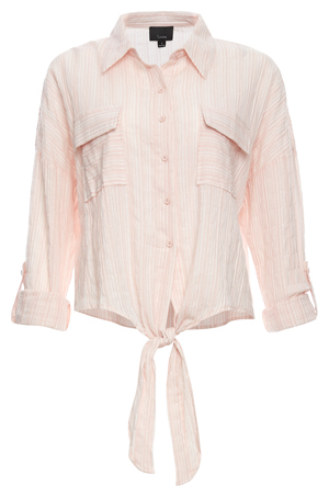 Front Tie Button Up Shirt
