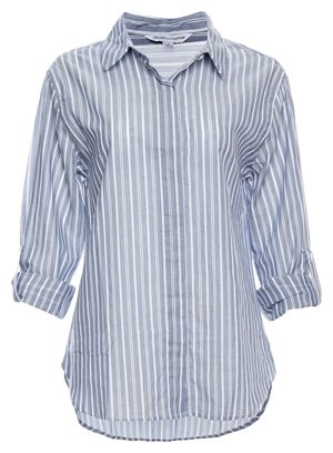 Hidden Placket Button Up Shirt