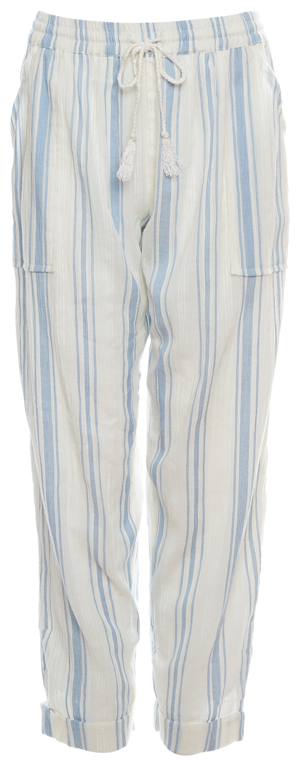 Striped Drawstring Gauze Pants