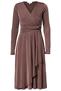 Long Sleeve Surplice Dress