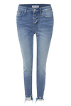 Button Up Distressed Crop Denim