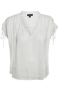 Current Air Shirred Short Sleeve Blouse