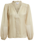 Current Air Long Sleeve Blouse with Ruffle Detail